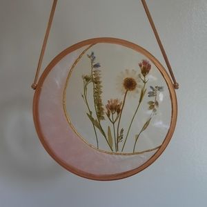 ** SOLD ** Moon Phase Wall Hanging with Flowers